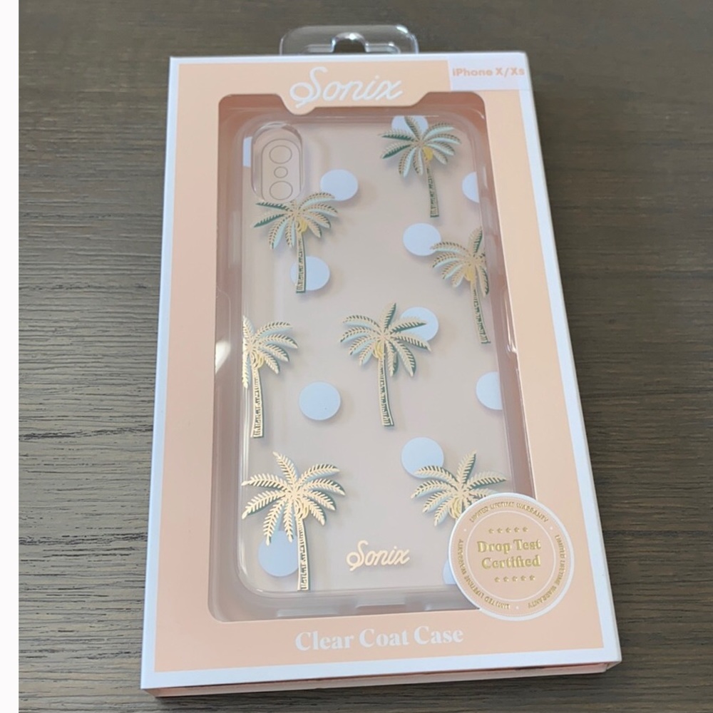Sonix iPhone X/Xs Clear  Coat Phone Case Bora Bora Design 🌴, NIB